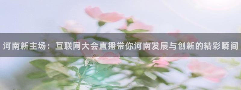 熊猫体育公园：河南新主场：互联网大会直播带你河南发展与创新的精彩瞬间